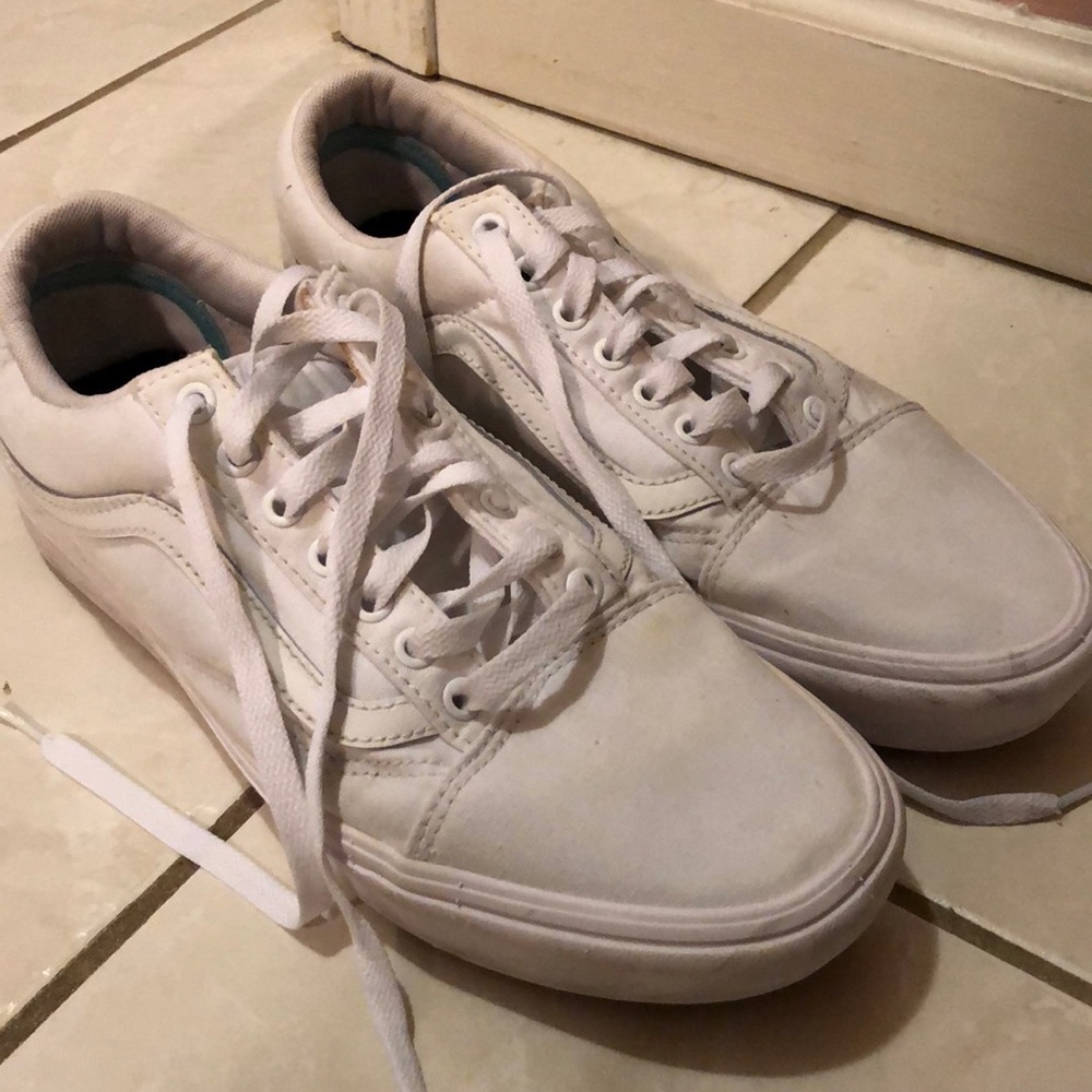 Vans White Sneakers HARDLY WORN